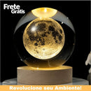 Luminária Universe 3D com Base de Madeira - Incrível para seu ambiente