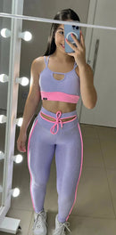 Conjunto Legging Lilás Aveludado