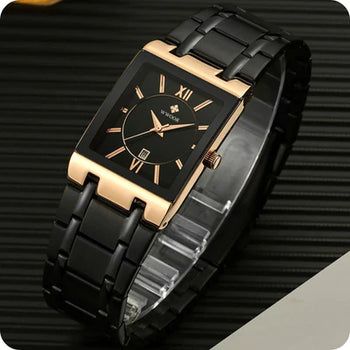 Relógio Quadrado Wwoor Classic Premium Exclusivo À Prova D'água | Frete Grátis