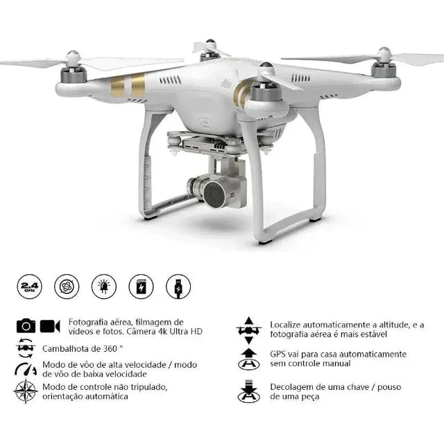 Drone Profissional Hero - Câmera 4K, Retorno Automático, GPS | Preço Exclusivo por Tempo Limitado!