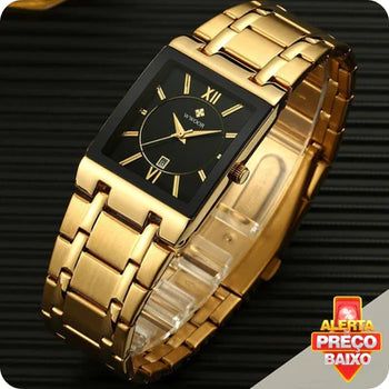 Relógio Quadrado Wwoor Classic Premium Exclusivo À Prova D'água | Frete Grátis