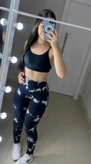 Conjunto Legging Raiado Preto