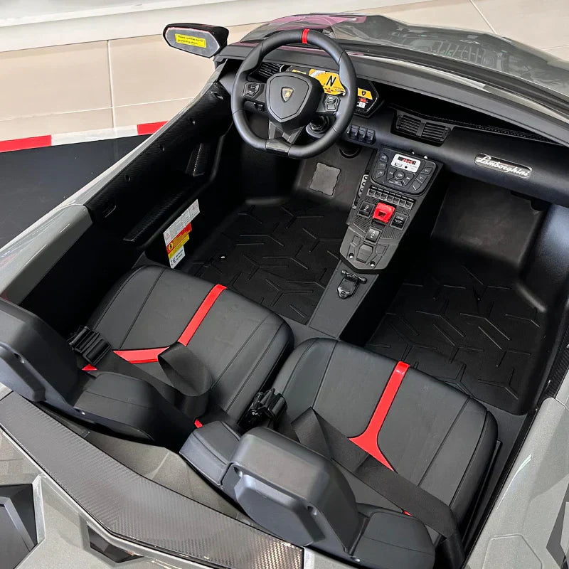 Lamborghini de Brinquedo: Pilotável pela Criança ou pelos Pais, com Controle Remoto, Buzina, USB e Bluetooth e muito mais.