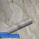 Papel de Parede marmore Premium - Rolo de 12m x 48cm para Transformar seus Ambientes