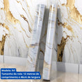 Papel de Parede marmore Premium - Rolo de 12m x 48cm para Transformar seus Ambientes