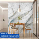 Papel de Parede marmore Premium - Rolo de 12m x 48cm para Transformar seus Ambientes
