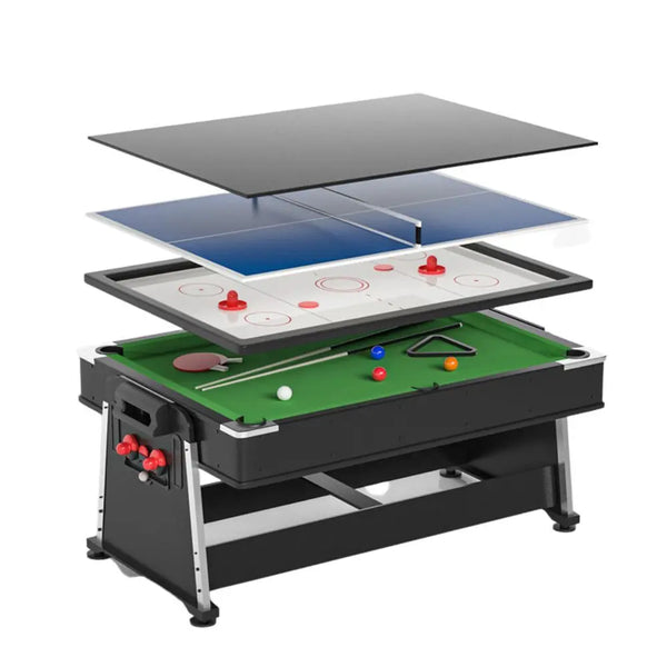 Mesa Multijogos 4 Em 1 Ping Pong, Bilhar, Air Hockey e Mesa de Jantar Winmax